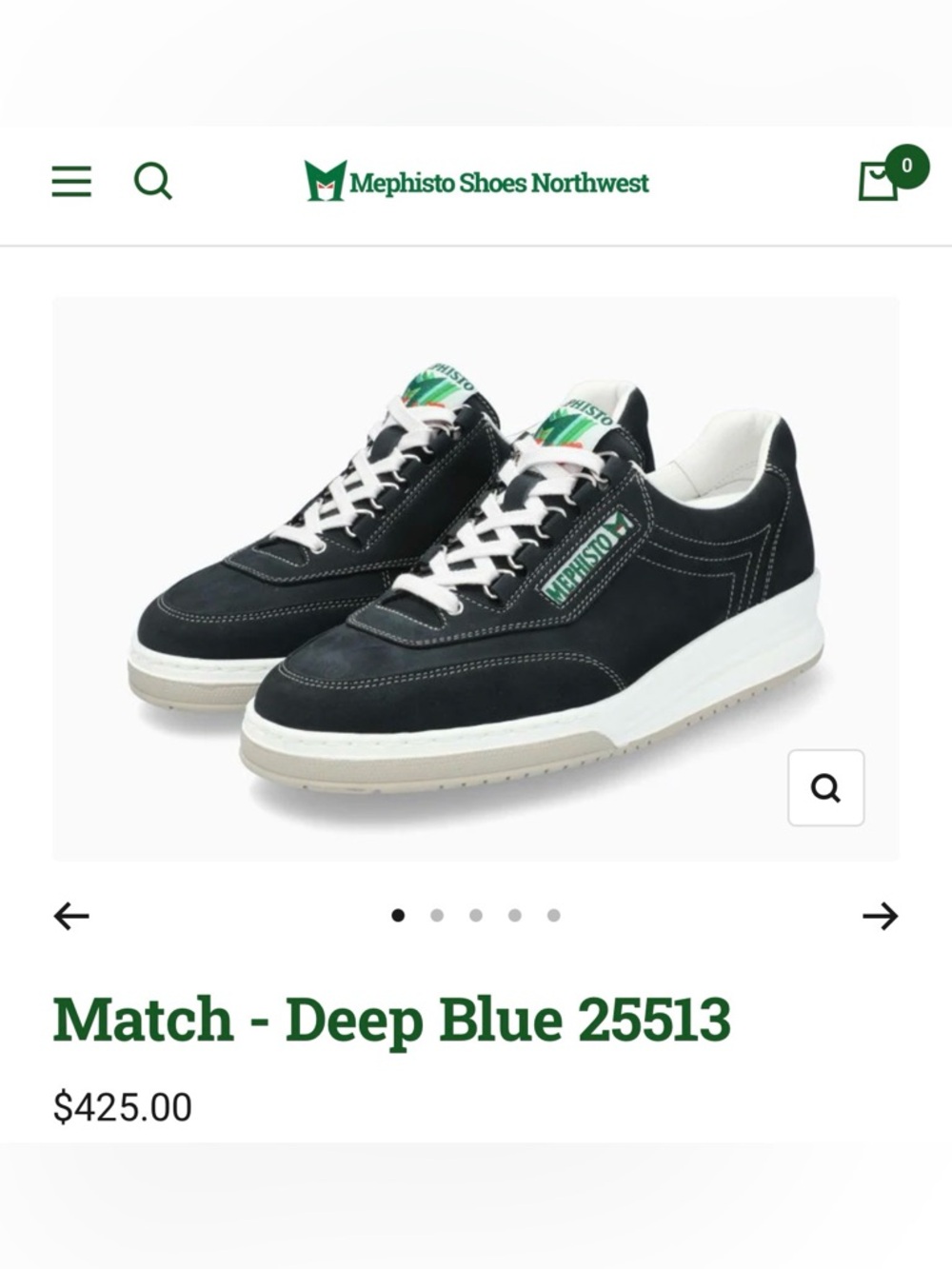 Mephisto ‘MATCH’ Deep Blue Sneakers Size 12